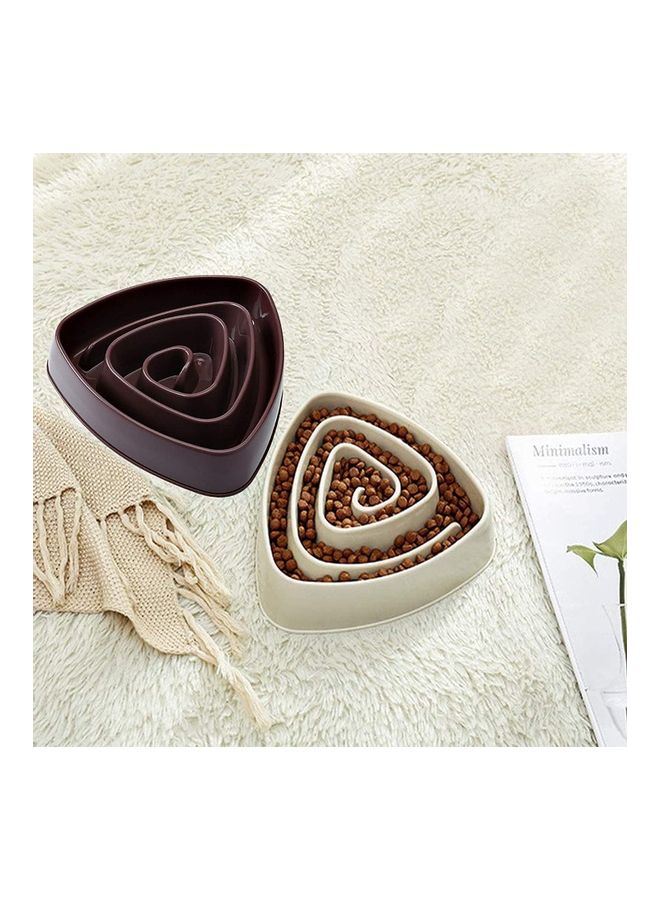 XiuWoo Anti-Slip Pet Slow Feeder Brown 20x4.5cm - Image 3