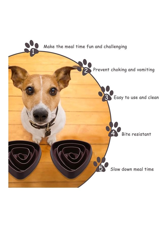 XiuWoo Anti-Slip Pet Slow Feeder Brown 20x4.5cm - Image 4