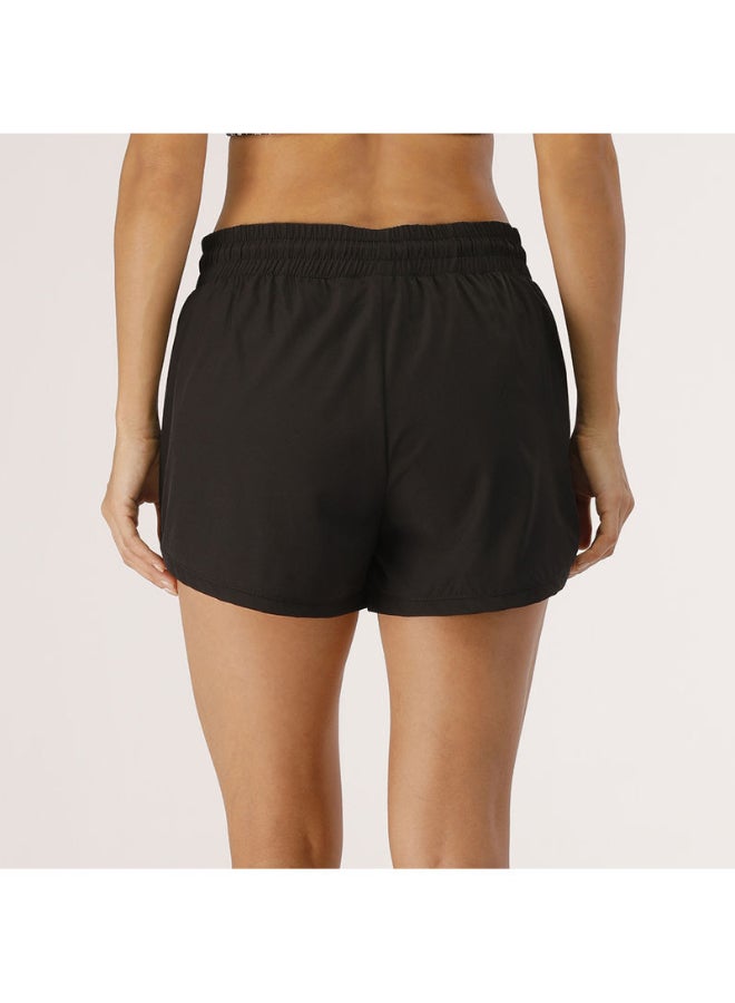 2 in 1 Elasticated Capris Shorts Black - Image 2