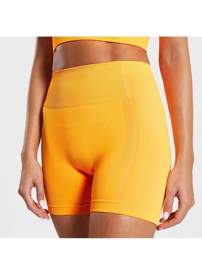 Generic - High Waist Running Shorts Pants Orange - Image 1