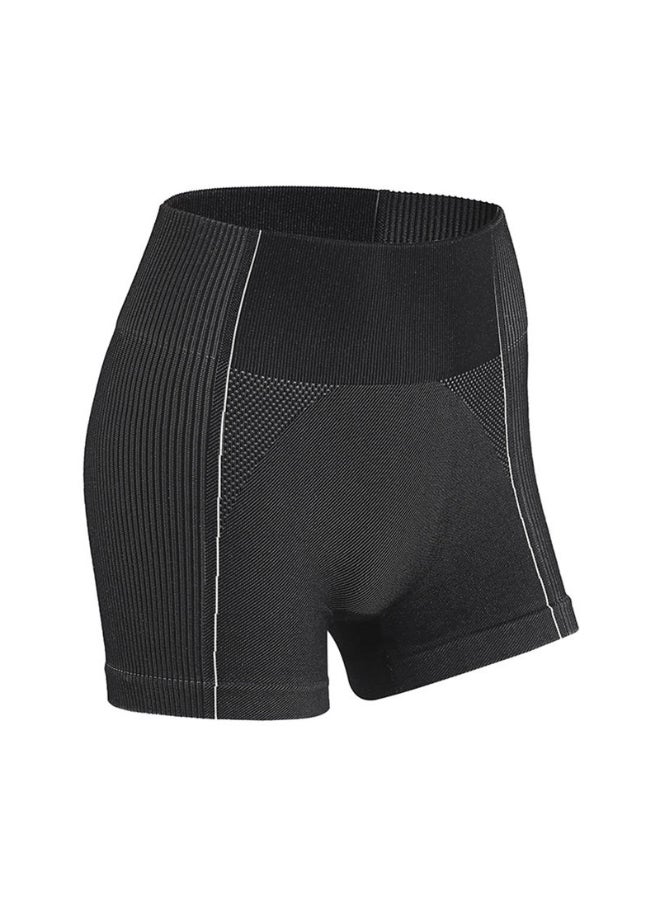 بنطال قصير للركض بخصر مرتفع أسود - Image 1