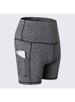 High Waist Running Workout Shorts Grey