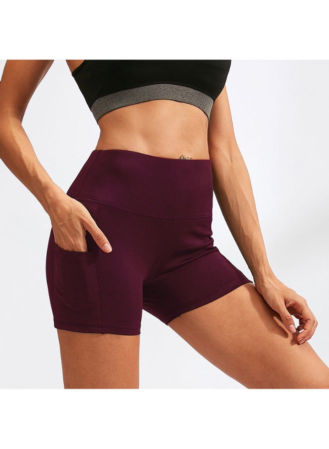 Generic - High Waist Running Workout Shorts Purple - Image 1