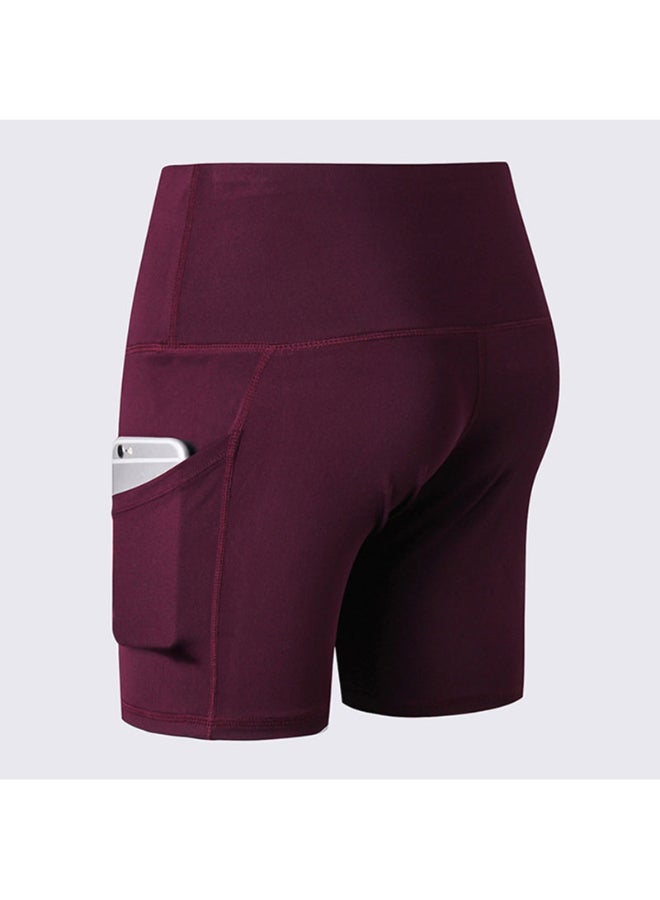Generic - High Waist Running Workout Shorts Purple - Image 1