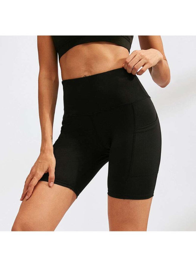 Quick Dry Yoga Shorts Black - Image 1