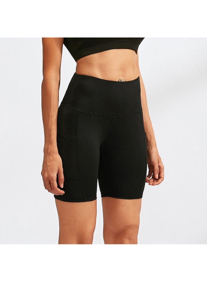 Quick Dry Yoga Shorts Black - Image 2