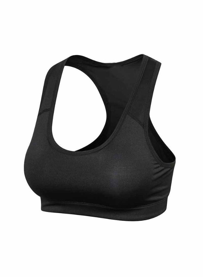 حمالة صدر رياضية سريعة الجفاف للياقة البدنية أسود - Image 1