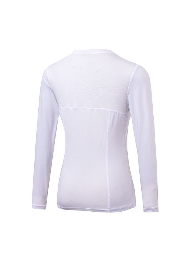 Generic - Quick Dry Long Sleeves Running T-Shirt White - Image 1