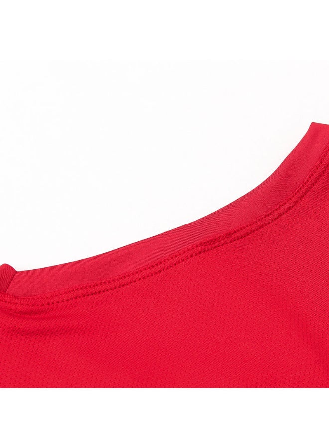 Quick Dry Long Sleeves Running T-Shirt Red - Image 3