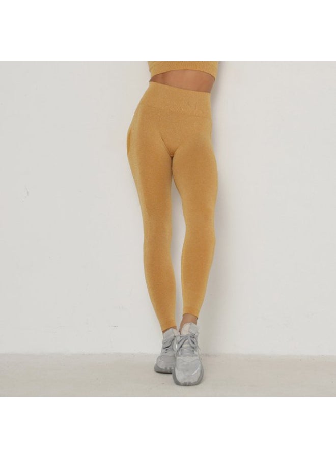 Quick Dry High Waist Leggings Yellow