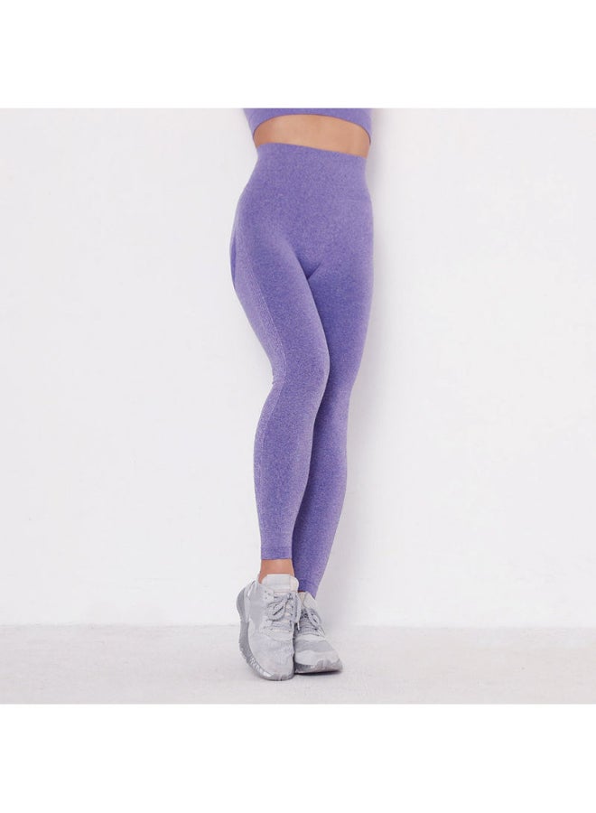 Quick Dry High Waist Leggings Purple - Image 1