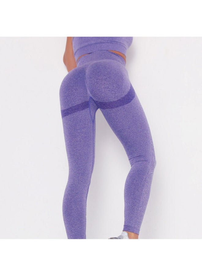 Quick Dry High Waist Leggings Purple - Image 2