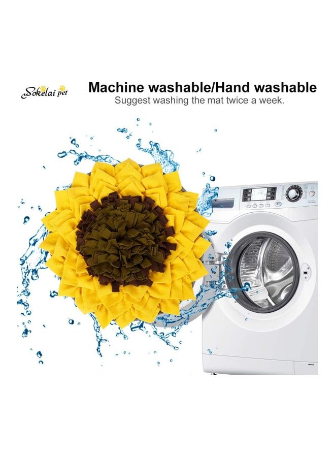 شو وو بساط لإطعام الحيوانات الأليفة أصفر/بني 48 x 48سم - Image 5