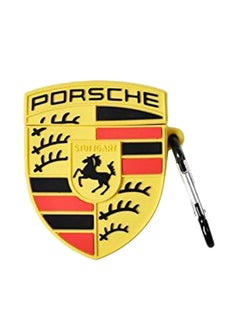 Generic Porshe Silicone Apple AirPods Case Yellow/Red  - Image 1