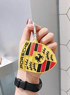 Generic Porshe Silicone Apple AirPods Case Yellow/Red  - Image 3