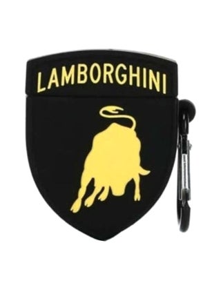 Lamborghini Silicone Apple AirPods Case Black/Yellow - v1616405641/N45424697A_1