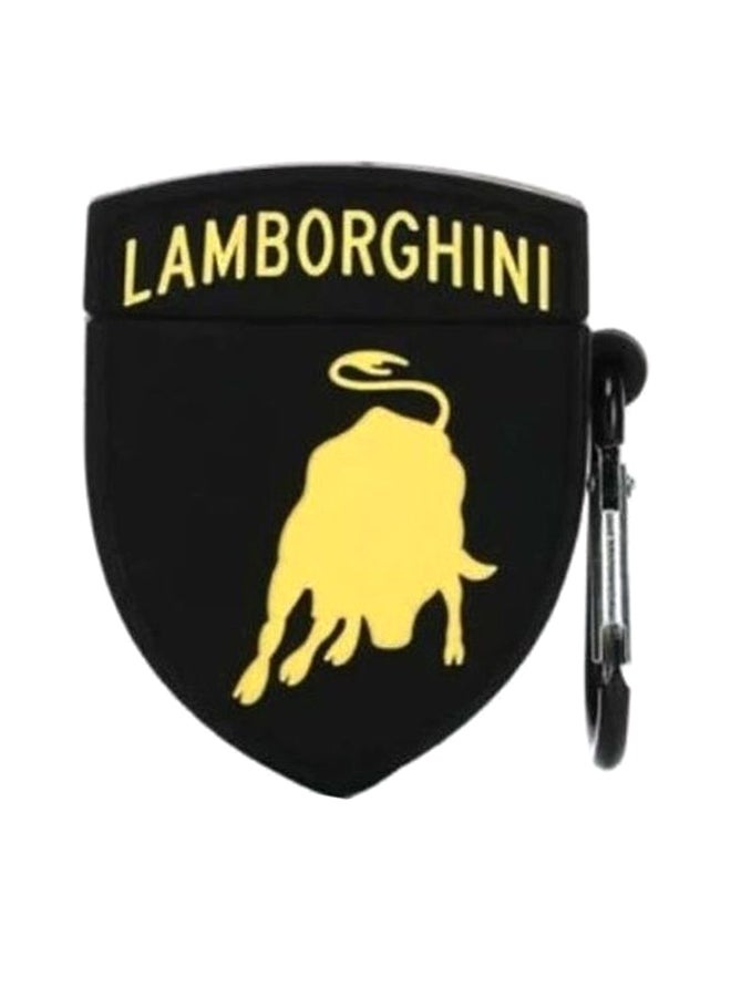 Generic - Lamborghini Silicone Apple AirPods Case Black/Yellow - Image 1
