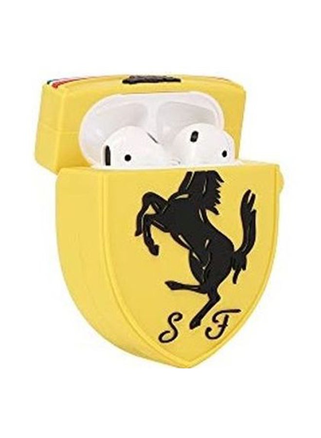 Generic - Ferrari Sign Apple AirPods Case Yellow/Black - Image 1