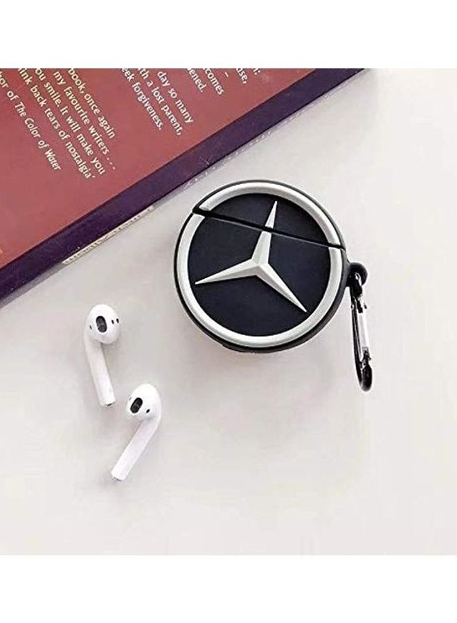 Generic - Mercedes Benz Luxury Car Apple AirPods Case Black/White - Image 1