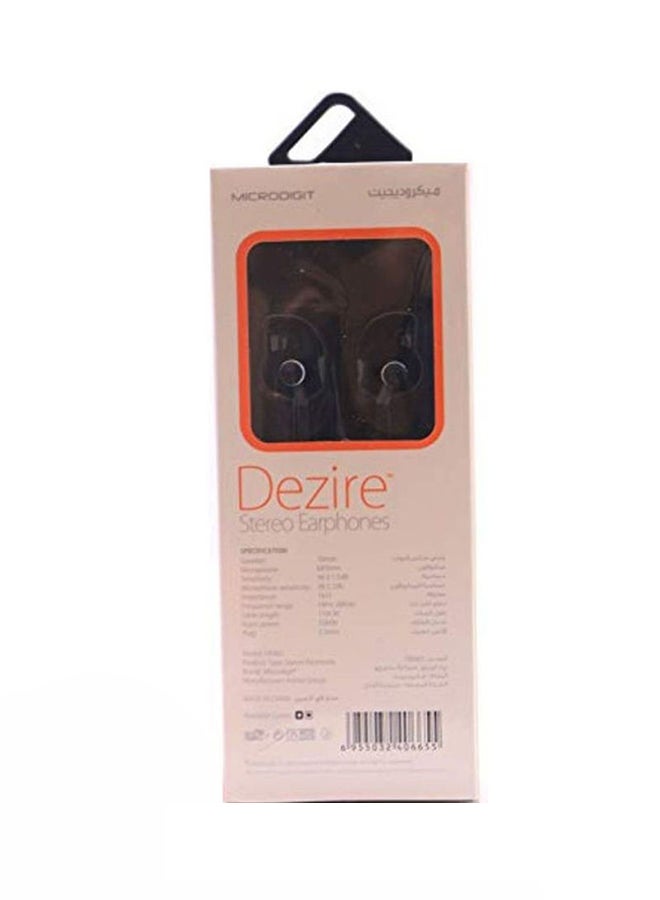 ميكرو ديجيت سماعات أذن داخلية سلكية بصوت ستيريو أسود - Image 2