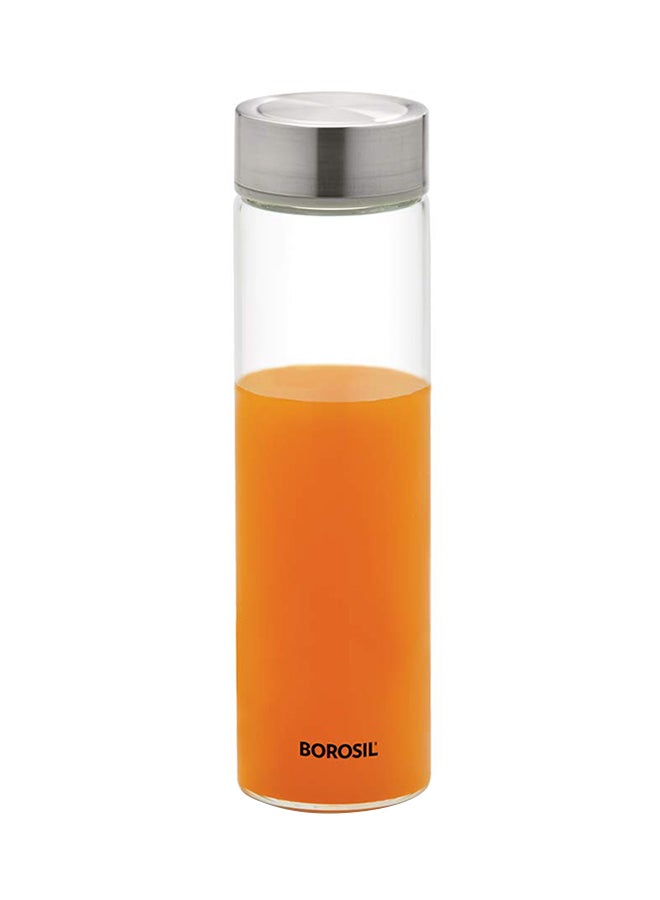 BOROSIL Neo Glass Bottle With Lid Clear/Silver 550ml  - Image 2