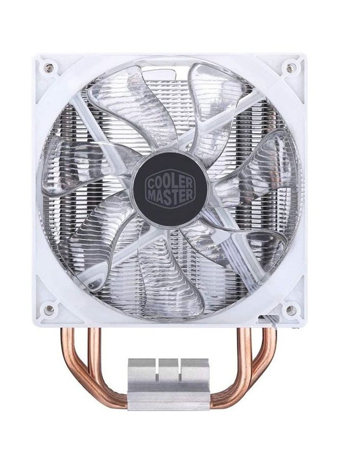 COOLER MASTER Hyper Turbo CPU Air Cooler Fan 4.7x4.3x6.3inch White/Grey/Gold  - Image 1