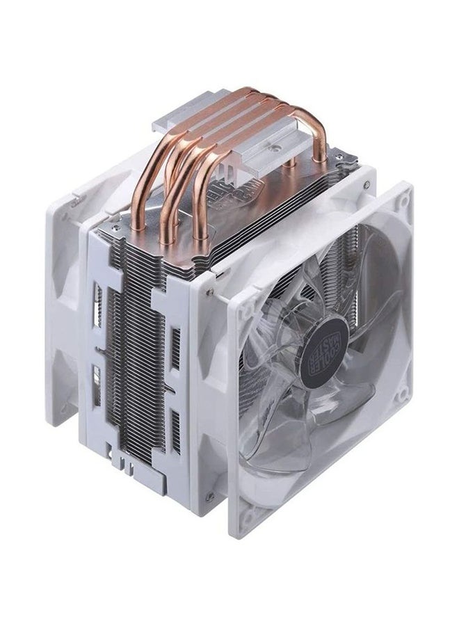 COOLER MASTER Hyper Turbo CPU Air Cooler Fan 4.7x4.3x6.3inch White/Grey/Gold  - Image 4