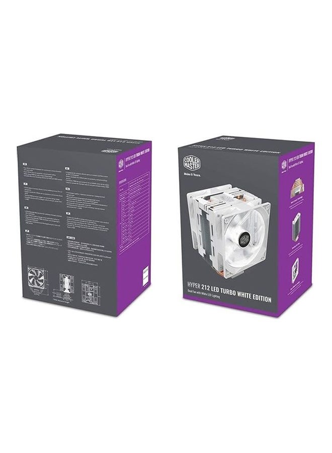 COOLER MASTER Hyper Turbo CPU Air Cooler Fan 4.7x4.3x6.3inch White/Grey/Gold  - Image 5