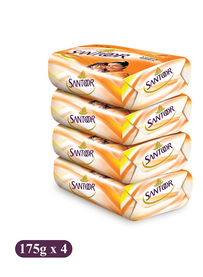 Santoor Soap With Sandalwood And Turmeric, Anti-Oxidant, Whitening, Nourishing Skin 175g, (3+1 Free) - Image 2