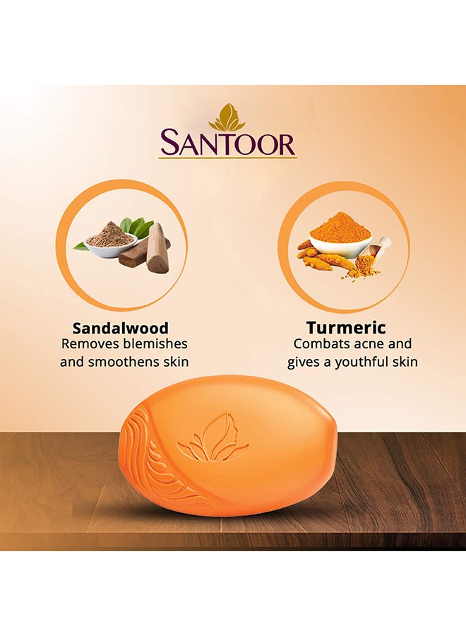 Santoor Soap With Sandalwood And Turmeric, Anti-Oxidant, Whitening, Nourishing Skin 175g, (3+1 Free) - Image 5