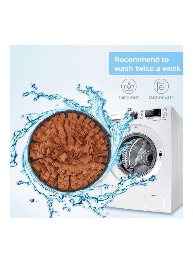 XiuWoo Pet Snuffle Feeding Mat Brown/Grey 48 x 48 x 8cm - Image 2