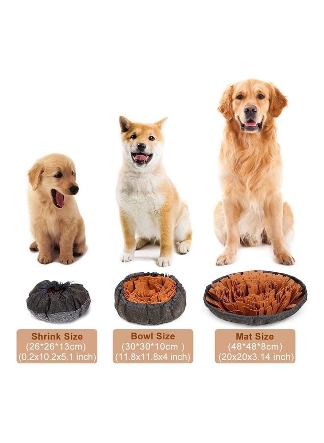 XiuWoo Pet Snuffle Feeding Mat Brown/Grey 48 x 48 x 8cm - Image 3