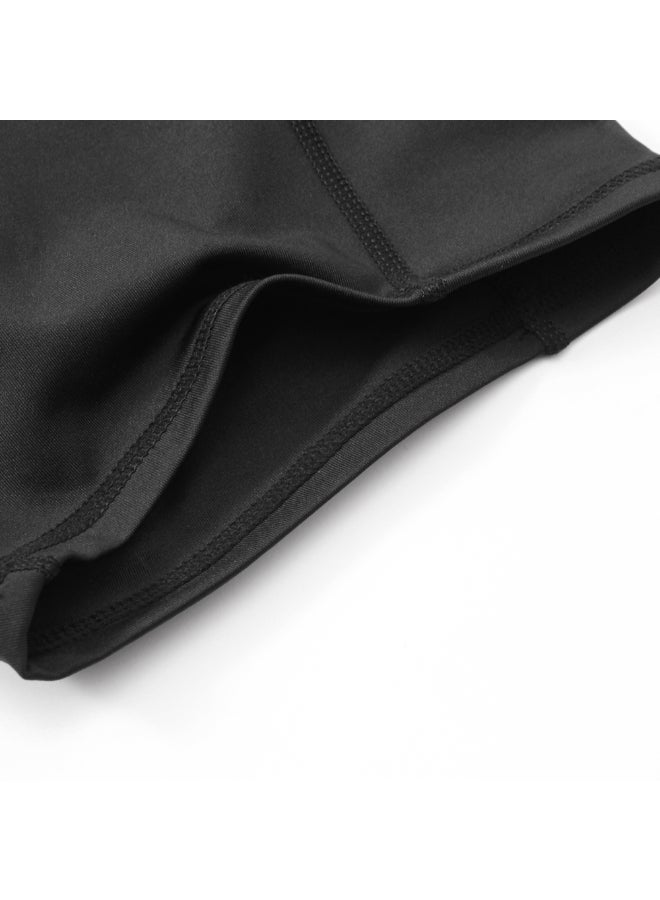 Generic - Side Pocket Tummy Control Workout Shorts Black - Image 1