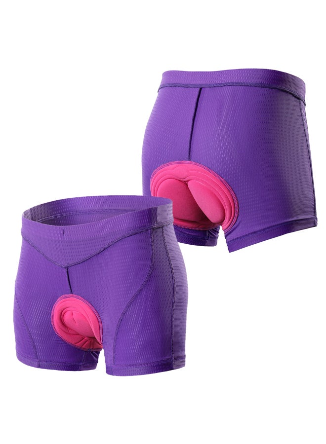 3D Padded Cycling Biking Underwear Shorts Purple - Image 2