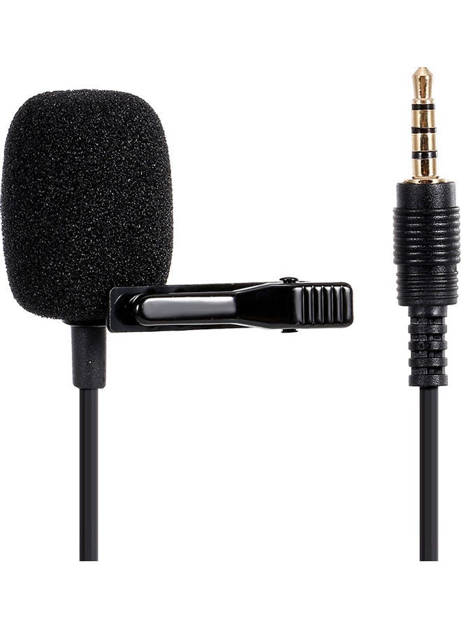 3.5AUX Lavalier Microphone C10384-V Black  - Image 1