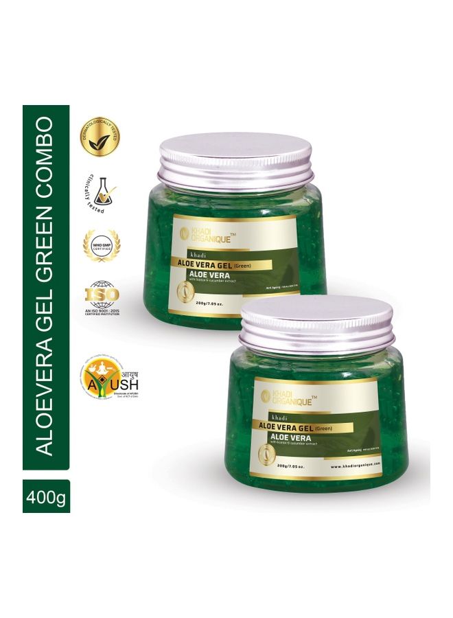 كادي أورجانيك مجموعة جل بالألوفيرا مكونة من قطعتين أخضر 400جرام - Image 1