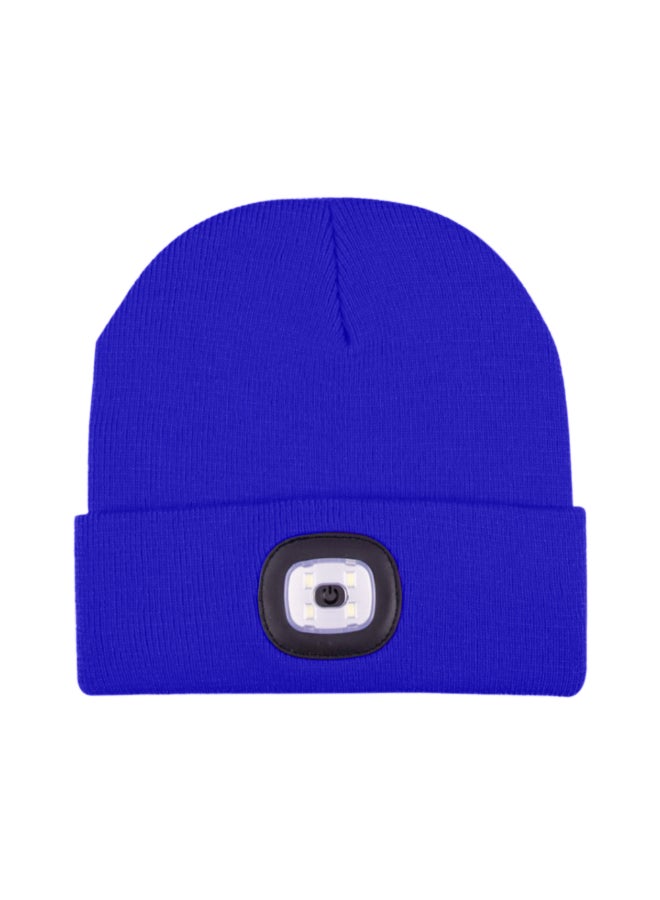 Knitted Led Light Warm Beanie Cap Blue - Image 2