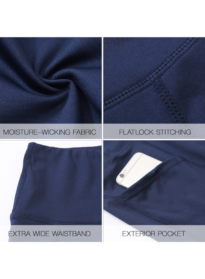 Workout Running Athletic Yoga Shorts With Pocket Black - Image 5