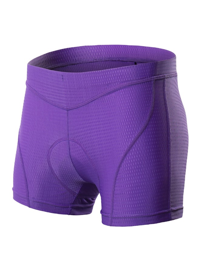 3D Padded Cycling Biking Underwear Shorts Purple - Image 1