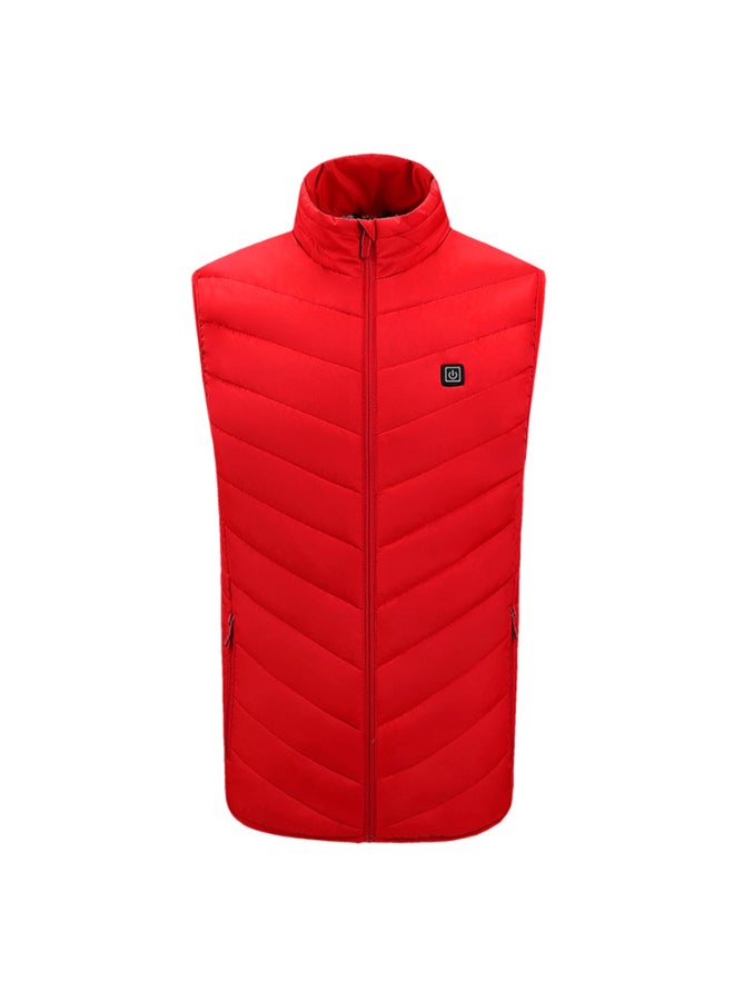 USB Heated Portable Electric Warm Vest Red 