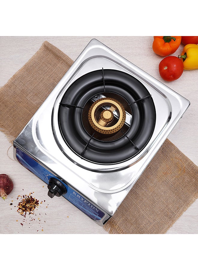 KRYPTON Stainless Steel Gas Stove With One Burner KNGC6044 Silver  - Image 5