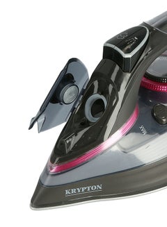 KRYPTON Ceramic Steam Iron With Variable Steam Control, Ceramic Soleplate, Self Clean Function, Wet & Dry 2200 W KNSI6137 Black/Grey  - Image 4