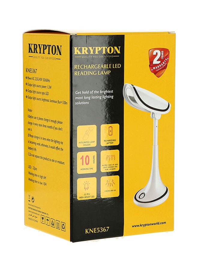 KRYPTON KNE5367 Rechargeable Reading Lamp Light Black/White  - Image 4