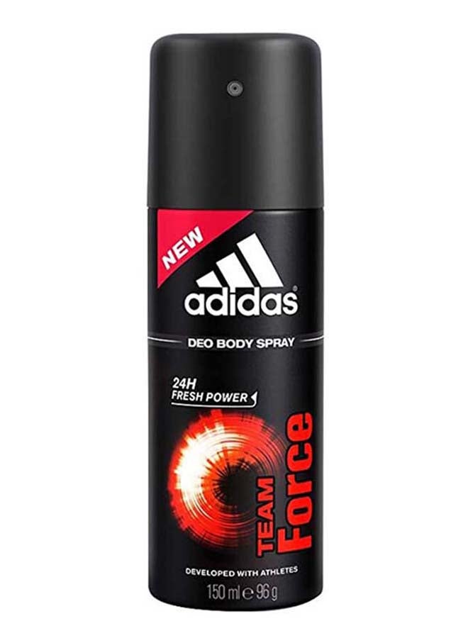 Adidas Team Force Body Spray Black/Red/White 150ml - Image 1