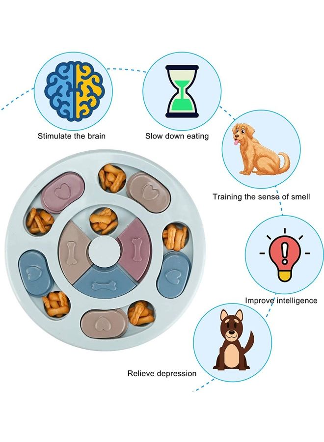 XiuWoo Pet Puzzled Slow Feeder Bowl Multicolour 9.5x1.1cm - Image 5