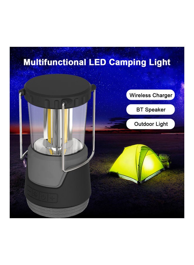 LED Portable Lantern Bluetooth Speaker Loudspeaker Black - Image 2