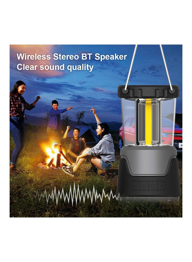 LED Portable Lantern Bluetooth Speaker Loudspeaker Black - Image 3