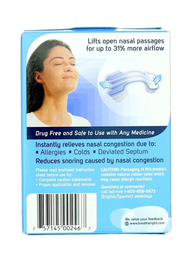 Breathe Right - 30-Piece Nasal Strips Clear Large - Image 1