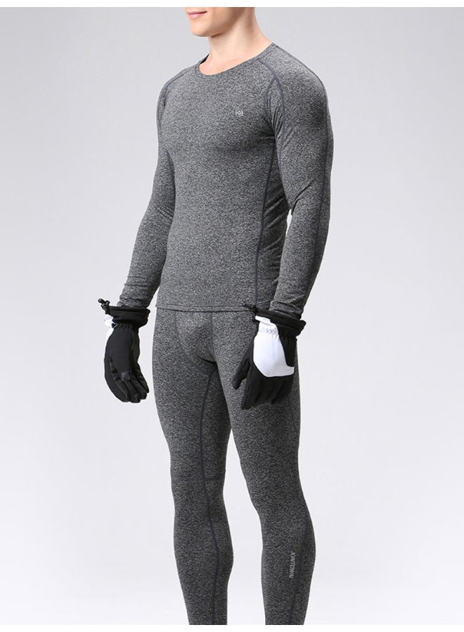Solid Pattern Sports Wear T-Shirt And Pant Set Light Greyed  - Image 4