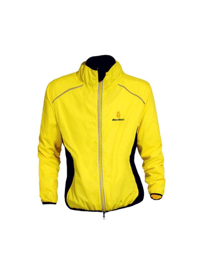 Solid Pattern High Neck Jacket Yellow/Black - Image 1
